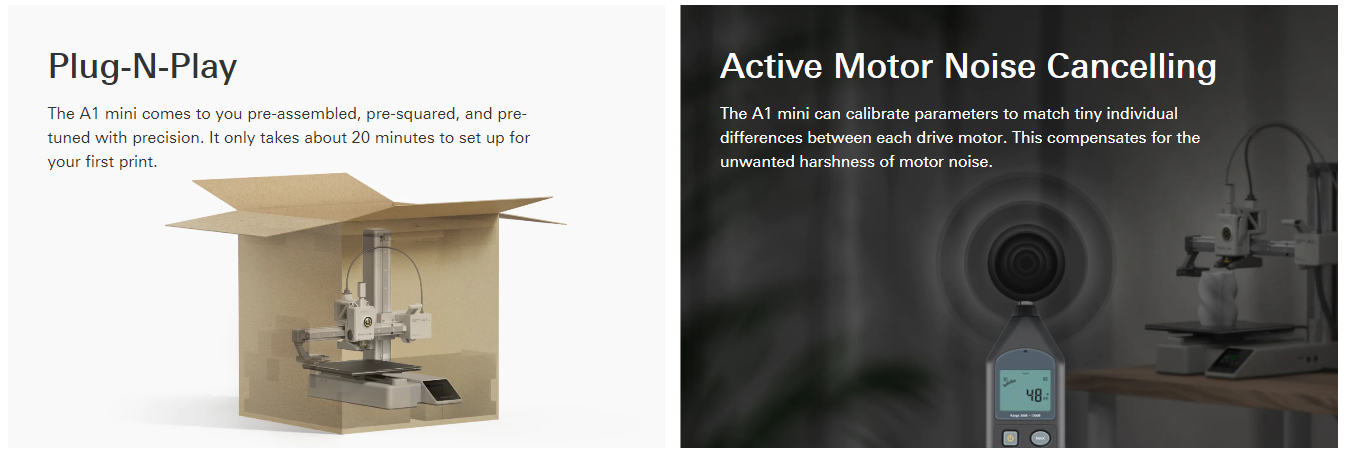 bambu lab a1 mini combo 3d printer with ams lite